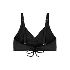 Istana Draped Bikini Top, nero