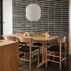 J39 Mogensen sædepolstret stol, olieret eg/sort kanvas