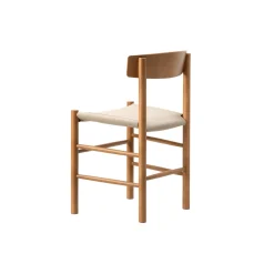 J39 Mogensen sædepolstret stol, vintage lacquered/natur kanvas