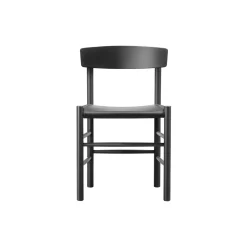 J39 Mogensen sædepolstret stol, sortlakeret bøg/Omni 301 black