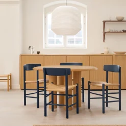 J39 Mogensen stol, indigo blue/natur