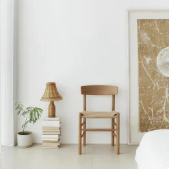 J39 Mogensen stol, vintage lacquered/natur