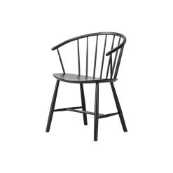 J64 spisebordsstol, sort ask