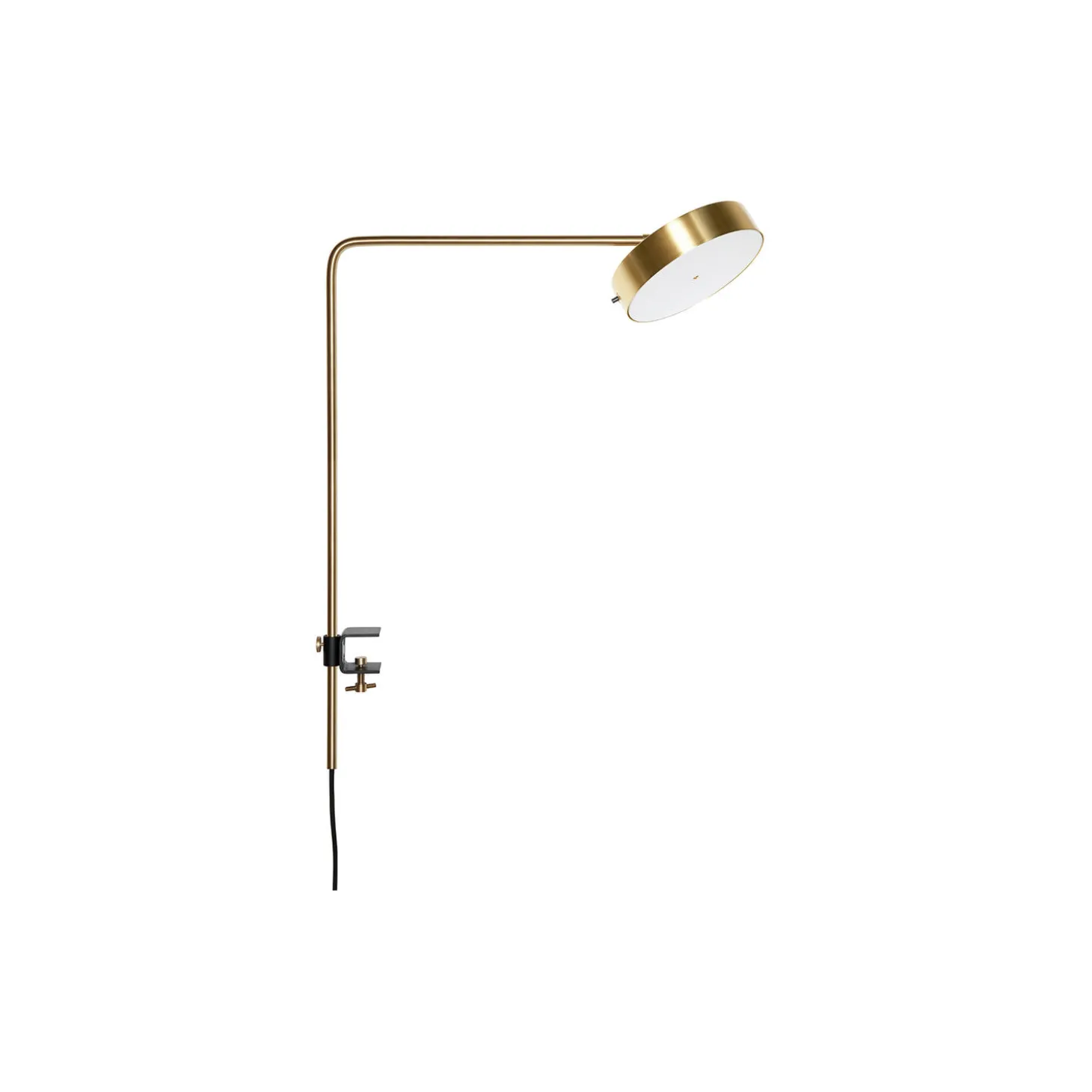 James Desk/Clip Lamp, brass
