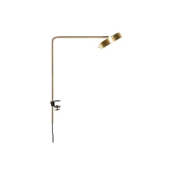 James Desk/Clip Lamp, brass