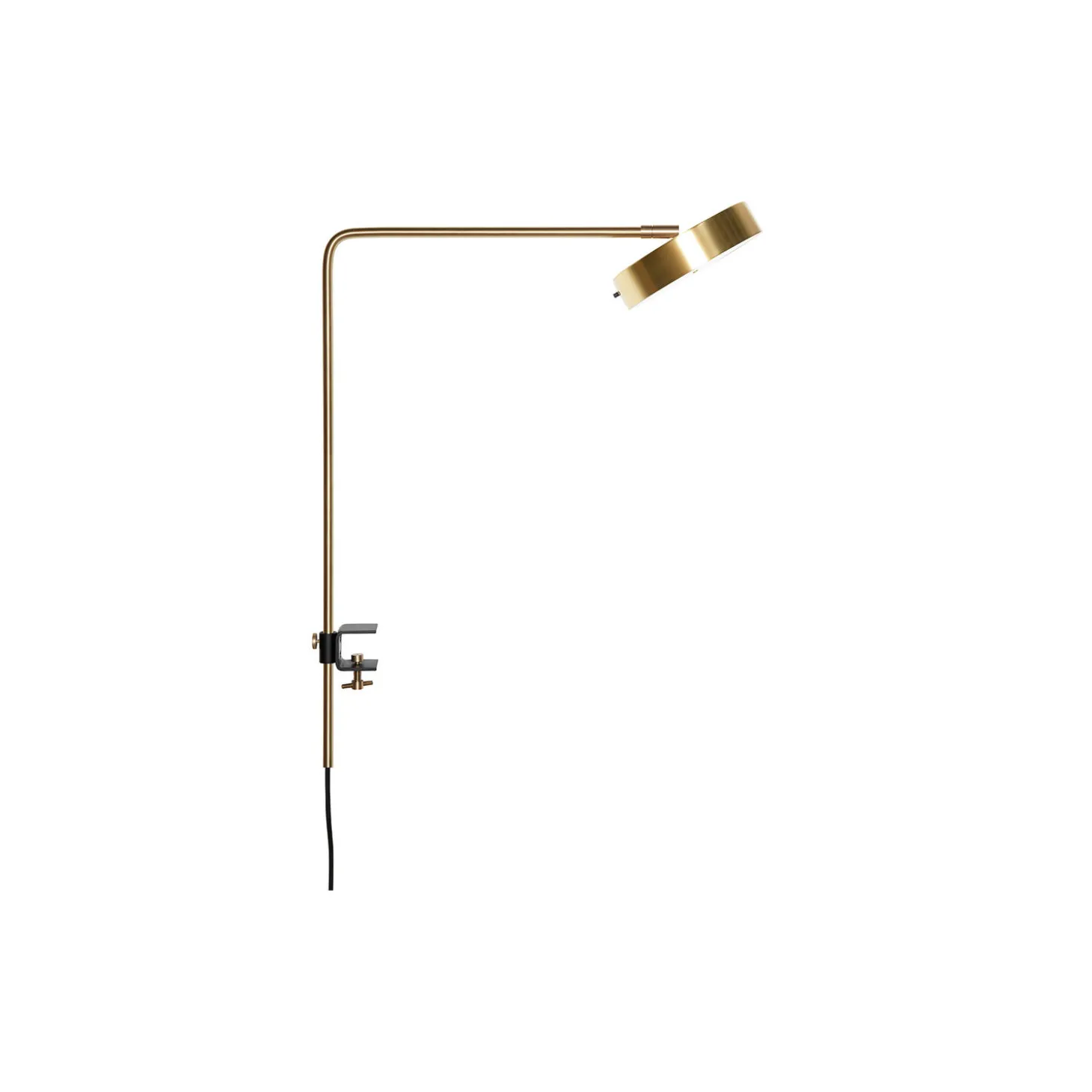 James Desk/Clip Lamp, brass