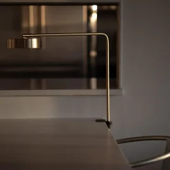 James Desk/Clip Lamp, brass