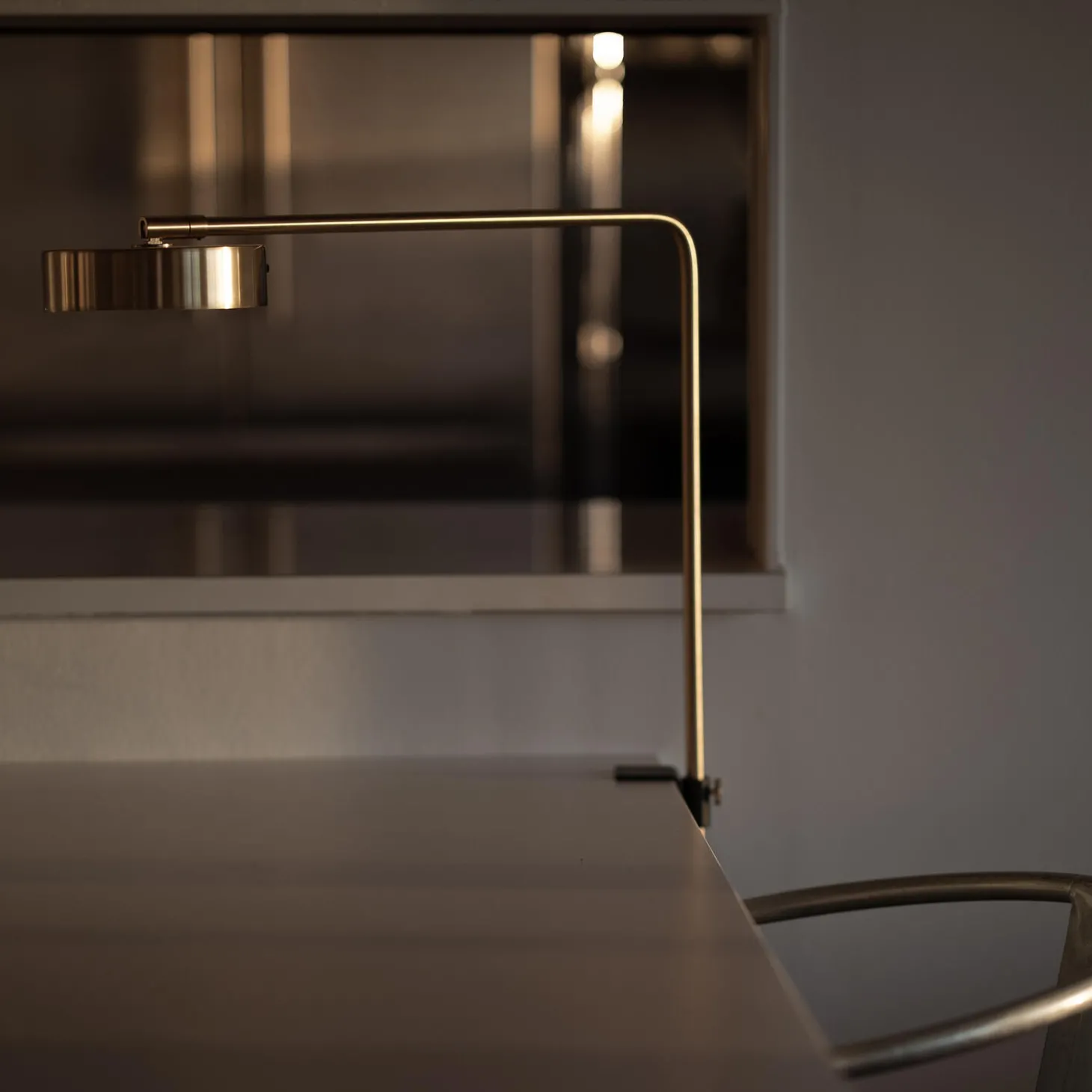 James Desk/Clip Lamp, brass