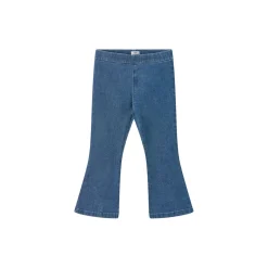 Jeggings w. Flare, light blue indigo washed