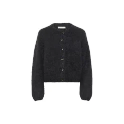JetraIW Cardigan, dark grey melange