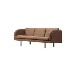 JG 3-pers. sofa, Grand Linen 4803/stål
