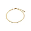 JOANNA Flat Snake Chain Armbånd, gold plated