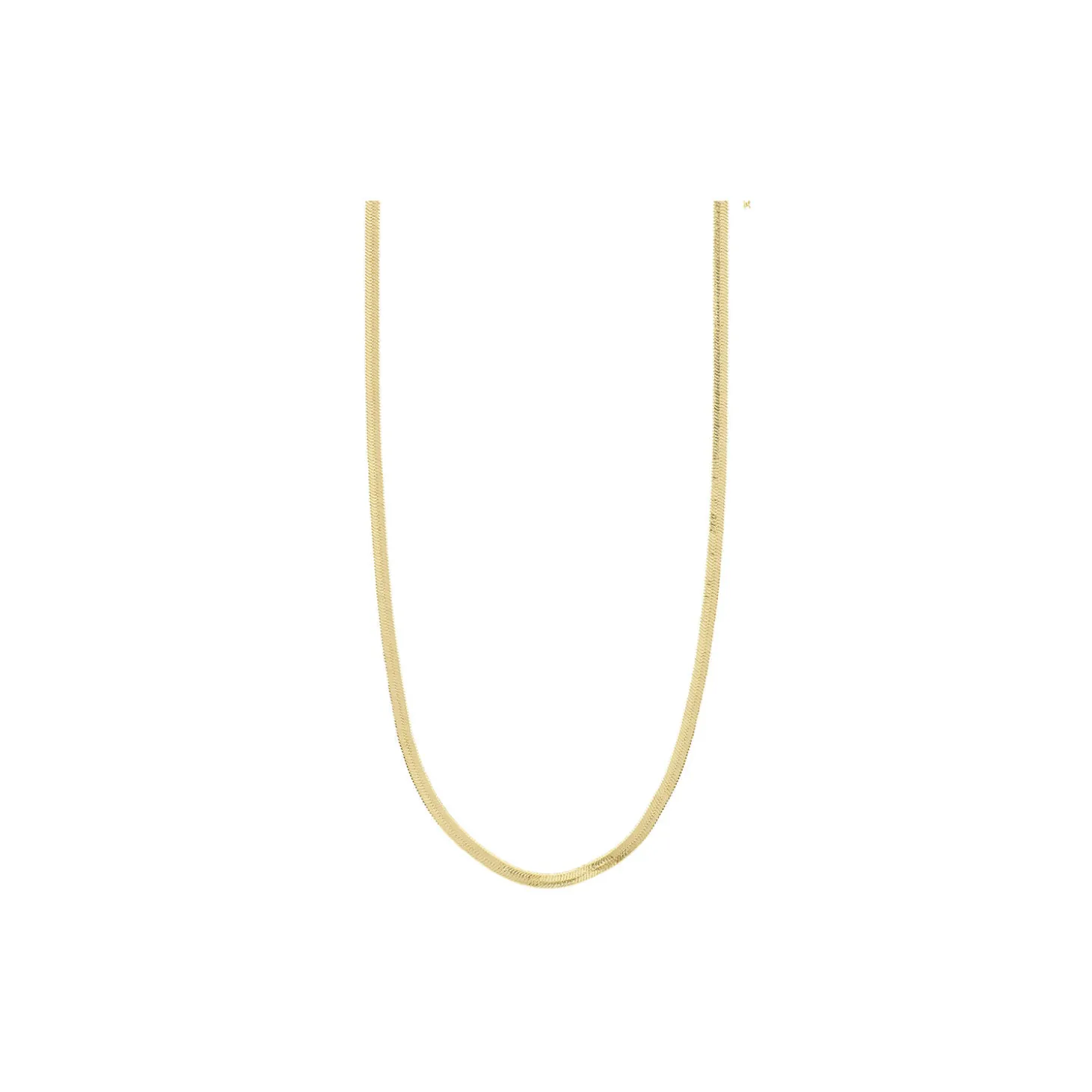 JOANNA Flat Snake Chain Halskæde, gold plated
