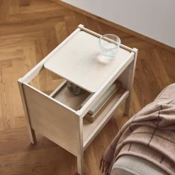 Journal Side Table, white oak