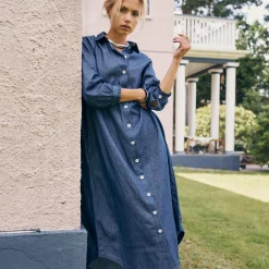 Joy Shirt Dress, blue denim