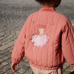 Juno Frill Bomber Jacket, canyon rose