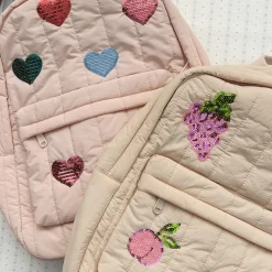 Juno Quilted Sequin Backpack Midi, frappé