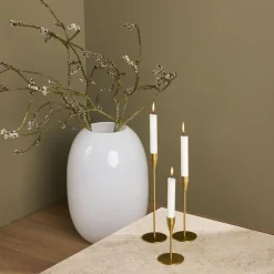 Jupiter lysestage 29 cm, messing