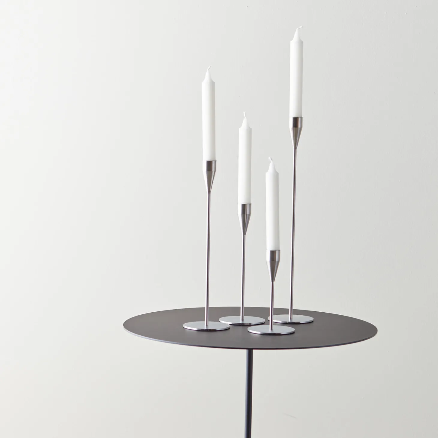 Jupiter lysestage 29 cm, rustfri stål