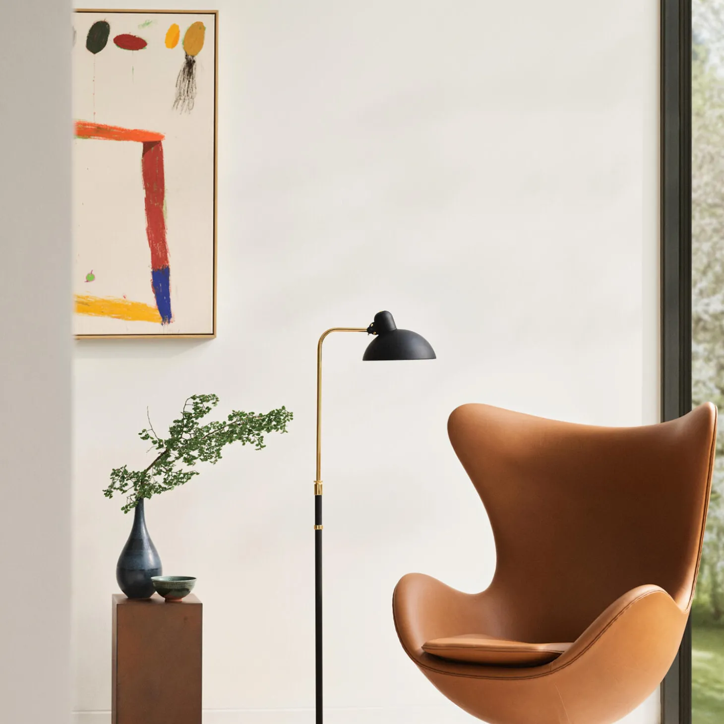 KAISER idell™ 6580-F Luxus gulvlampe, matt black/brass