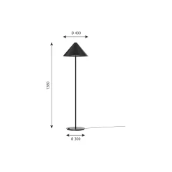 Keglen gulvlampe, sort