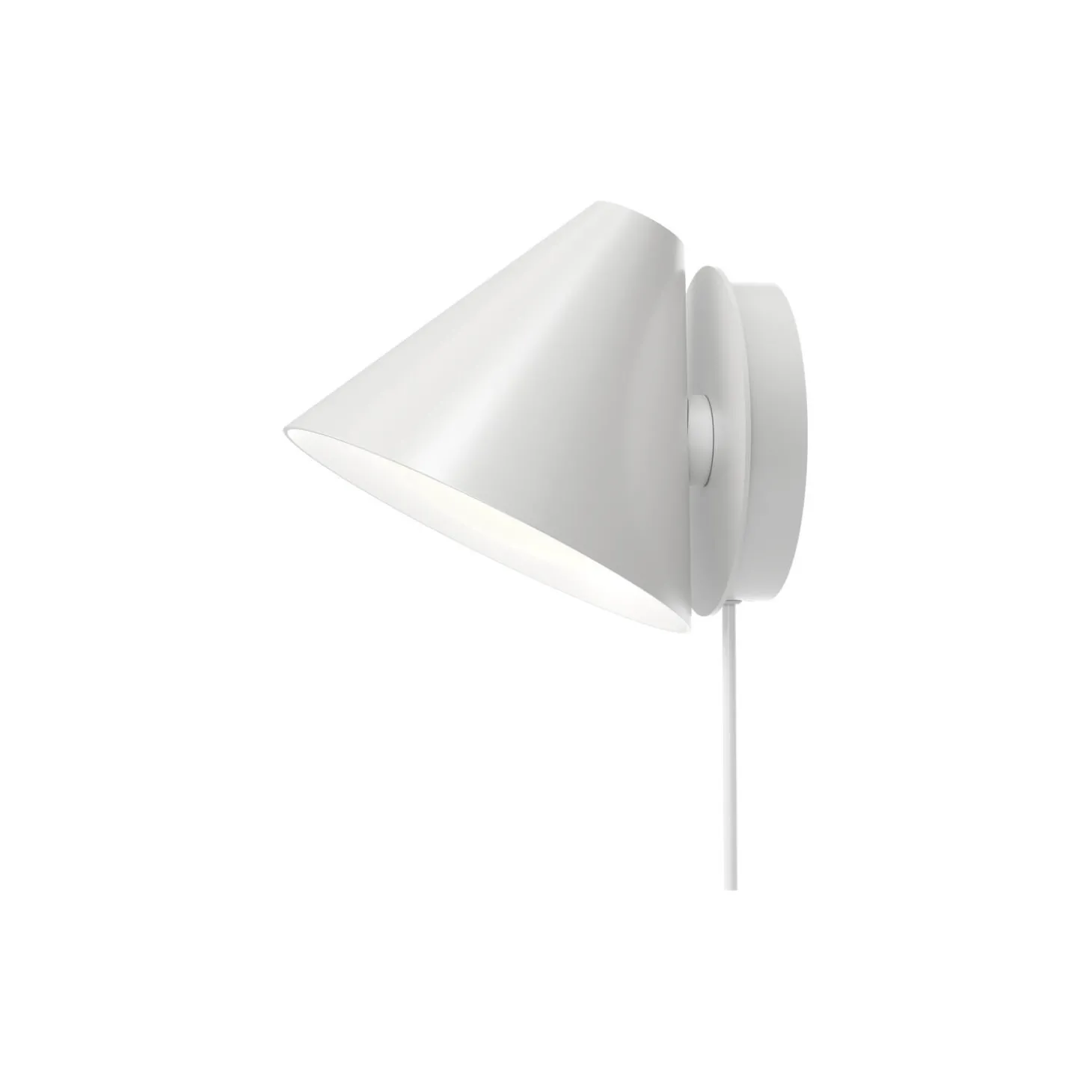 Keglen væglampe, hvid