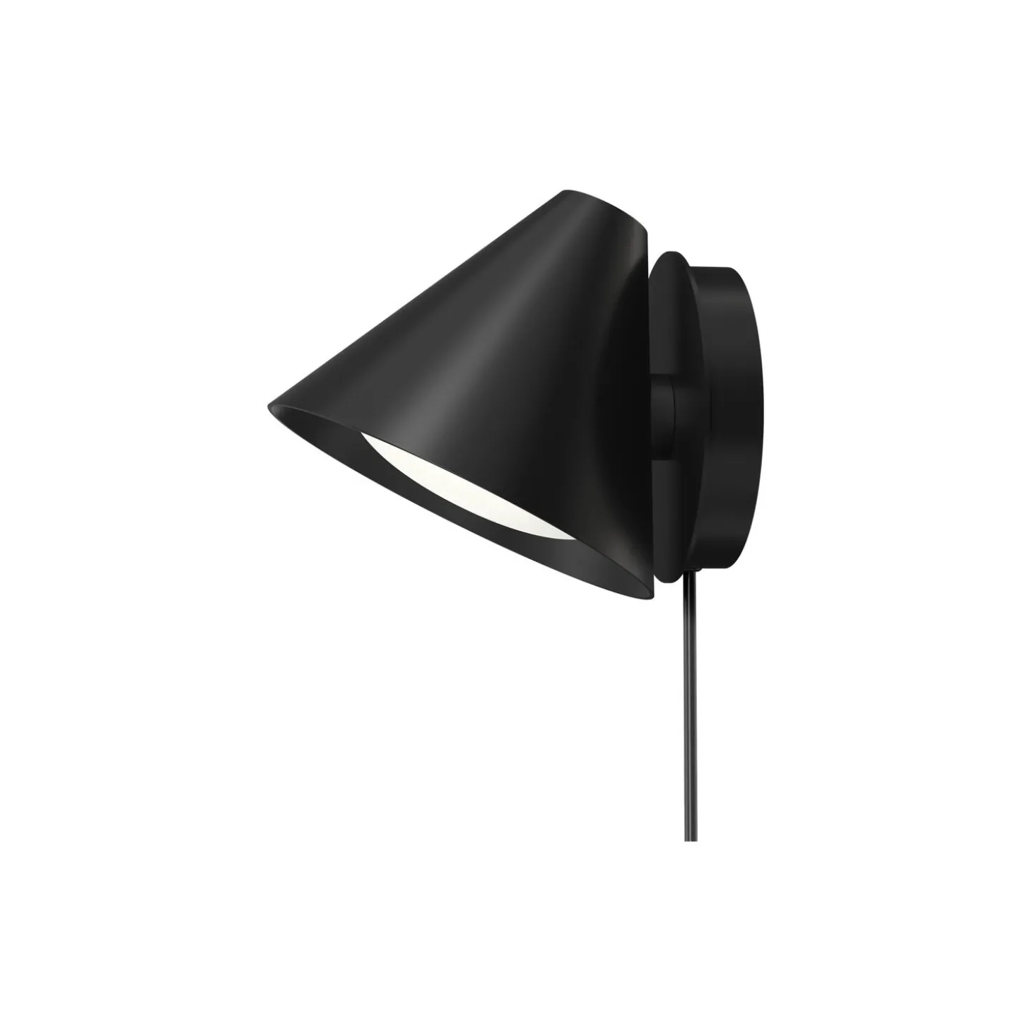 Keglen væglampe, sort