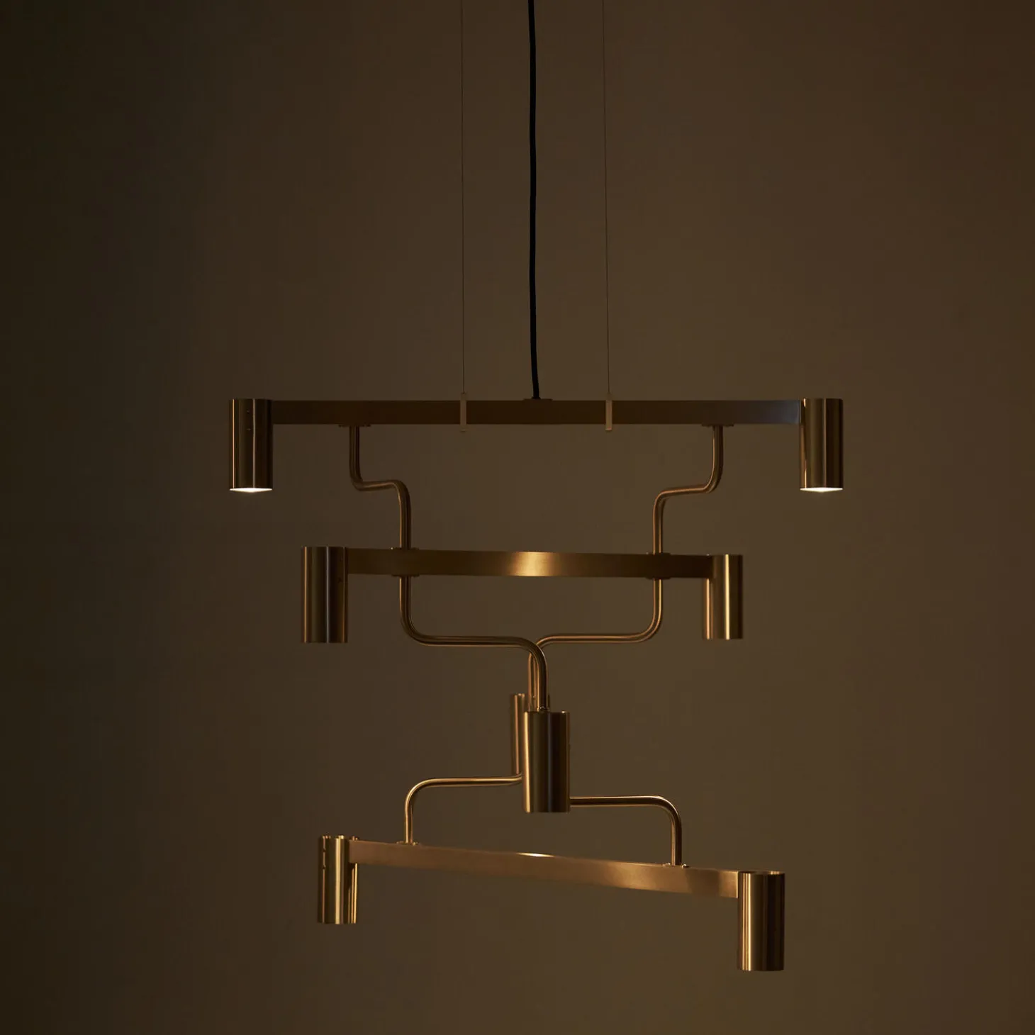 Kennedy Chandelier, brass