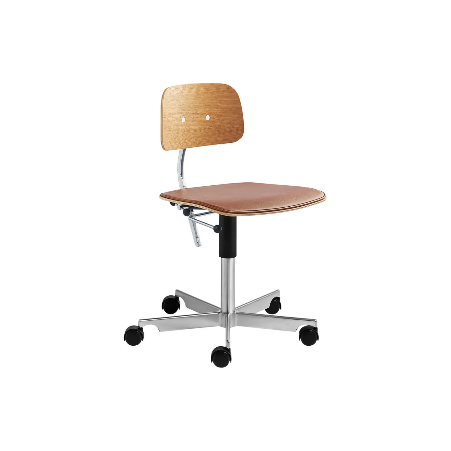 KEVI® 2533 kontorstol, eg/brandy