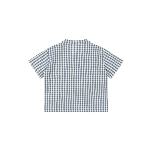Kim SS Shirt, captains blue check