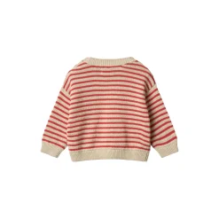 Knit Pullover Leise, 2078 red stripe