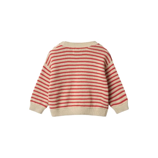 Knit Pullover Leise, 2078 red stripe