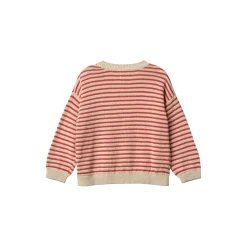 Knit Pullover Leise, 2078 red stripe