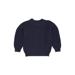 Knitted Classic Rib Blouse, navy