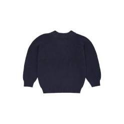 Knitted Classic Rib Blouse, navy