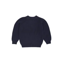 Knitted Classic Rib Blouse, navy