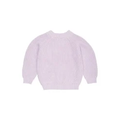 Knitted Classic Rib Blouse, lavender