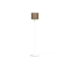 Komorebi Circle Floor Lamp, dark oak/white