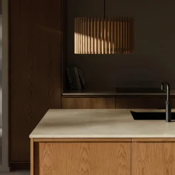 Komorebi Circle Pendant, oak/black