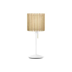 Komorebi Square Table Lamp, oak/white