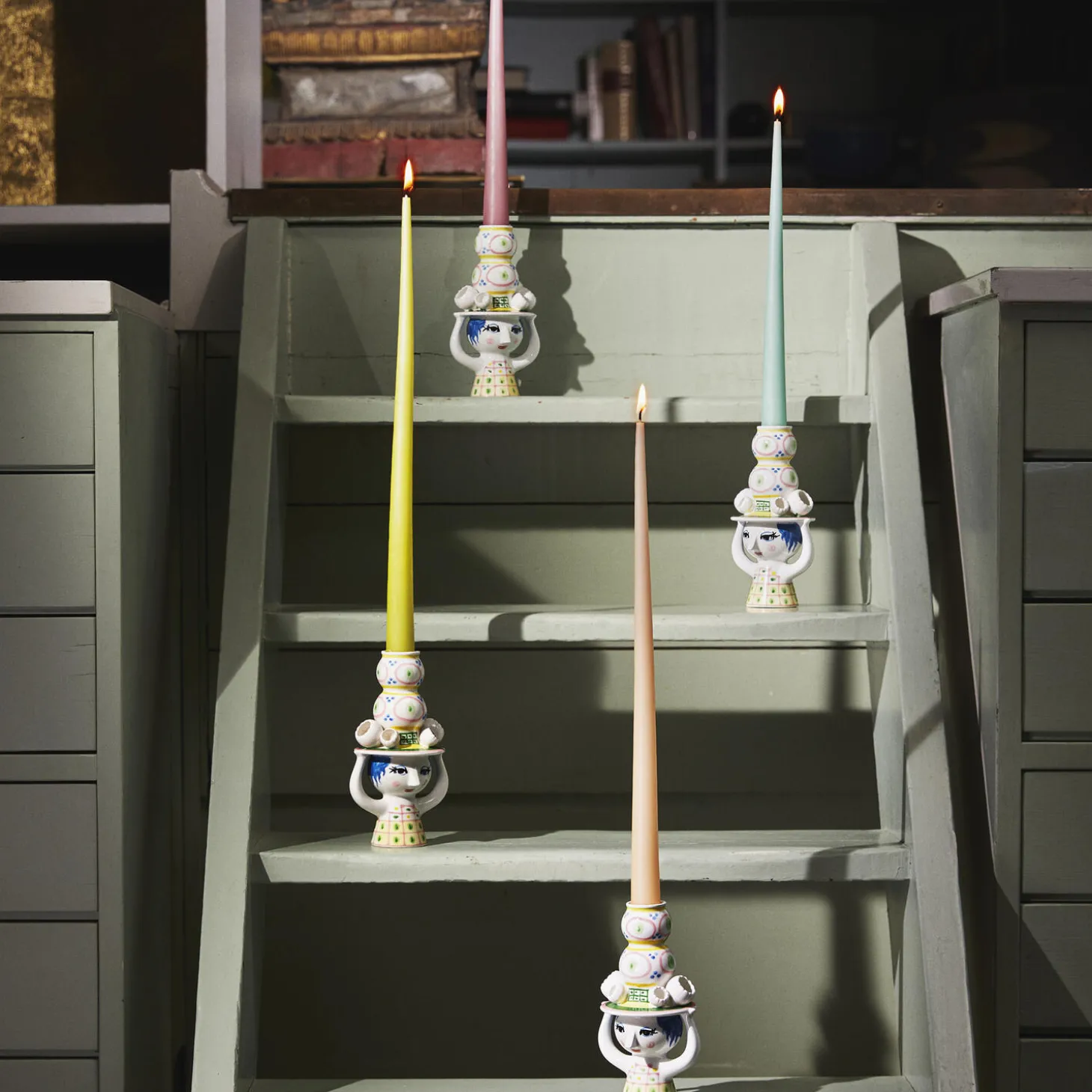 Lady with Hat lysestage, pink