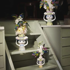 Lady with Hat vase, blå