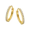 LAGOON HOOP S, guld/diamanter
