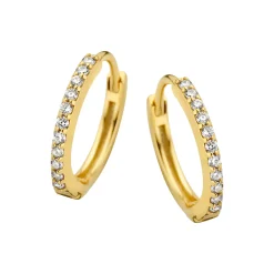 LAGOON HOOP S, guld/diamanter