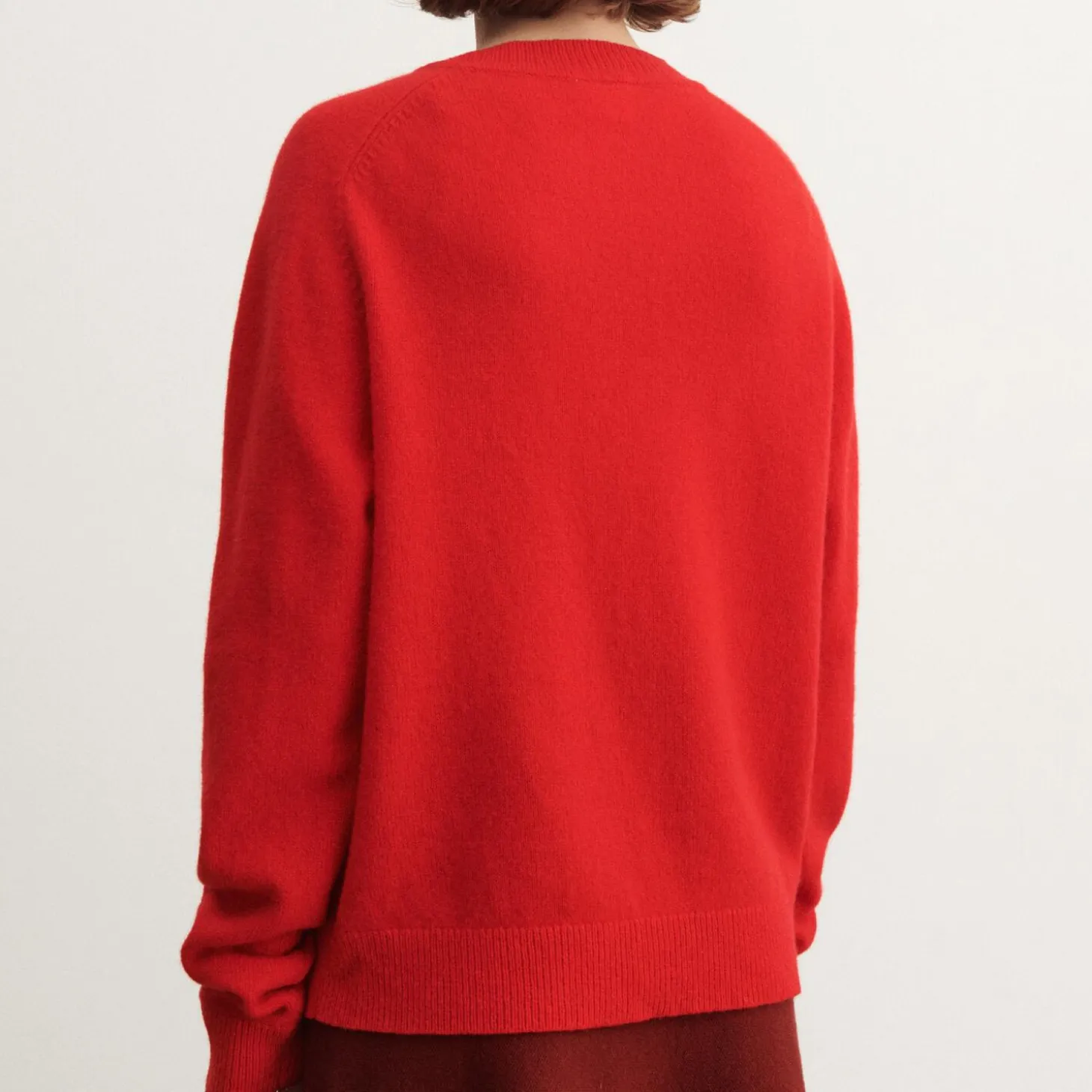 Lambswool Crewneck, signal red
