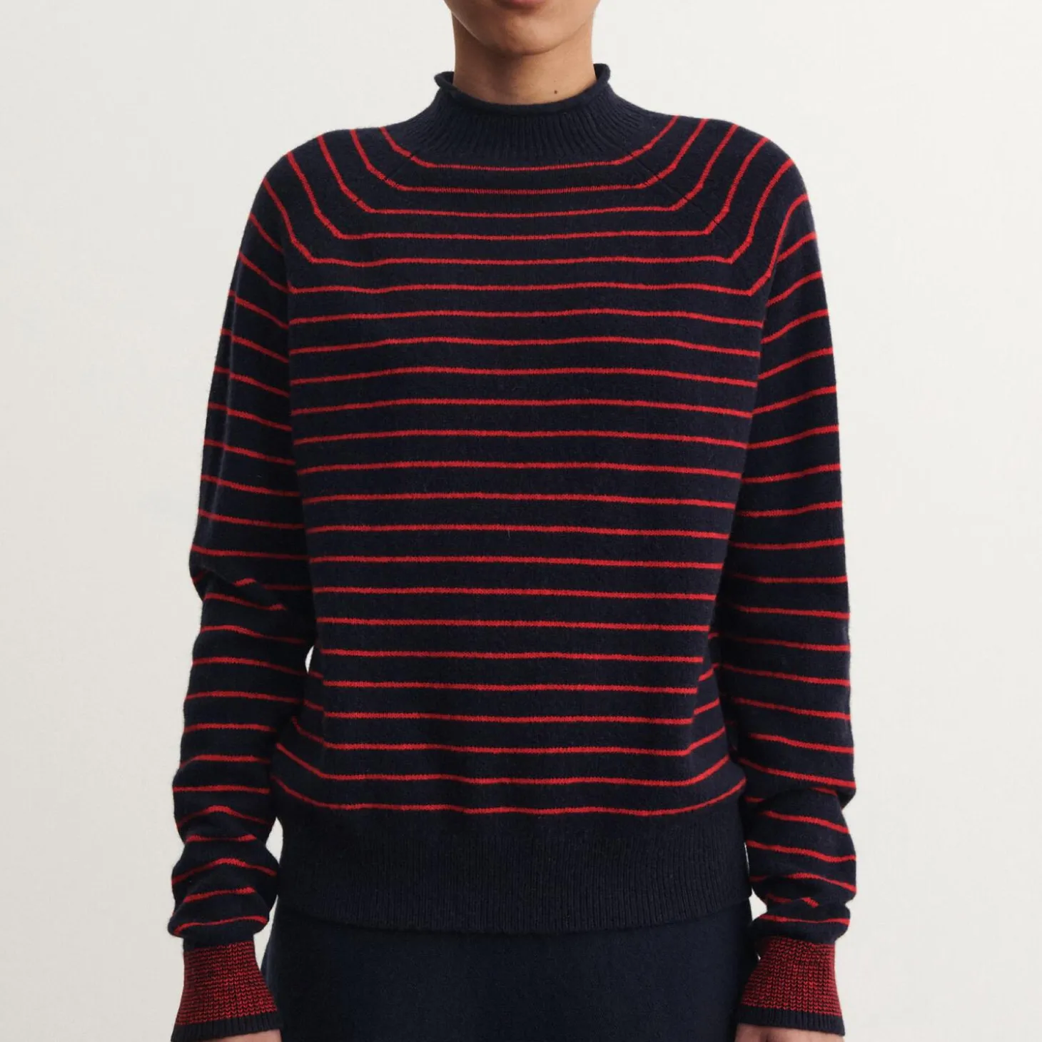 Lambswool Jumper, dark navy