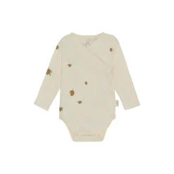 Langærmet body til nyfødt, lemon