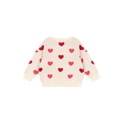 Lapis Knit Sweater, coeur coloré duo pink