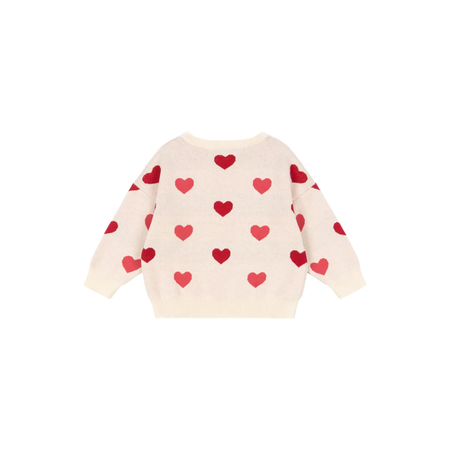 Lapis Knit Sweater, coeur coloré duo pink