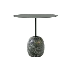 Lato Table LN9 Lounge Table, Verde Alpi marble/deep green
